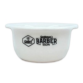 G Gabri Gabri - Barber's Shaving Bowl 4.5x9cm Black - Shaving Mug & Shaving Cup for Barbers and Salons (White)