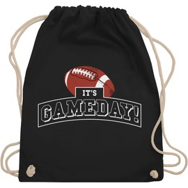 Shirtracer - Sport, hiking, football & co. - It's Gameday vintage football - gym bag and fabric bag made of cotton, 1 black, Einheitsgröße