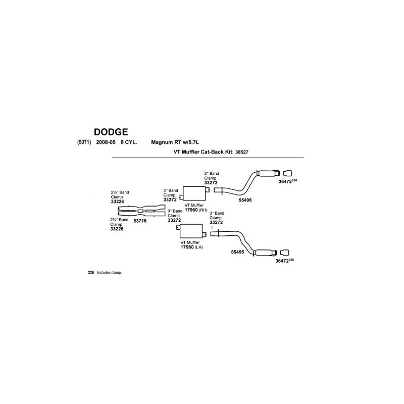 Dynomax 53716 Exhaust X Pipe for Dodge Challenger