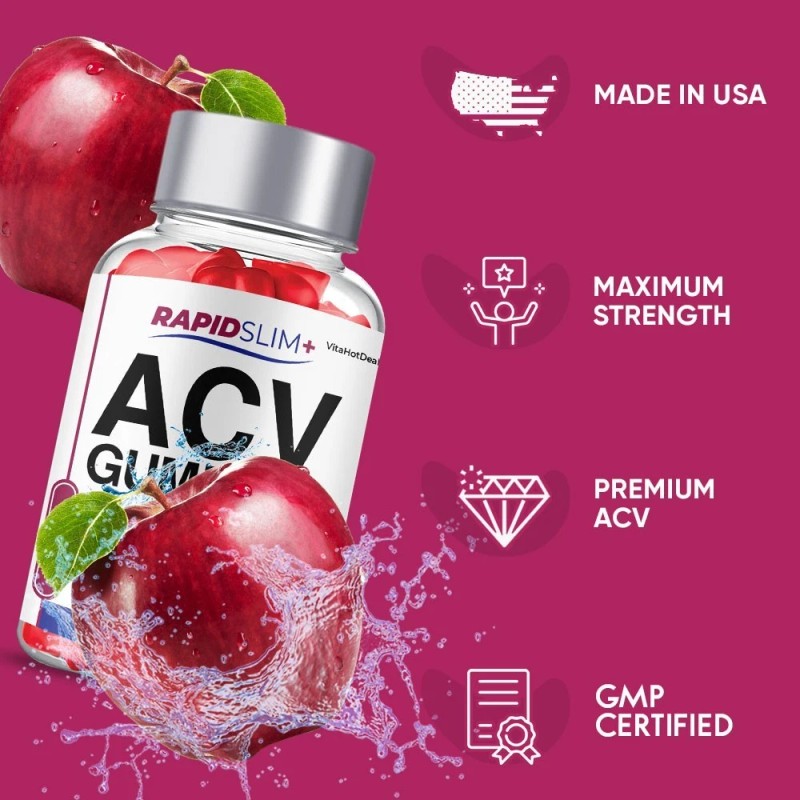 Rapid Slim ACV Gummies Supplement, RapidSlim Max Strength Formula (3