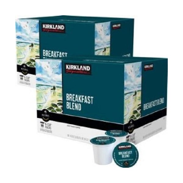 Kirkland Breakfast Blend Coffee Pods 25 Count for Keurig Brewer Caffeinated Coffee