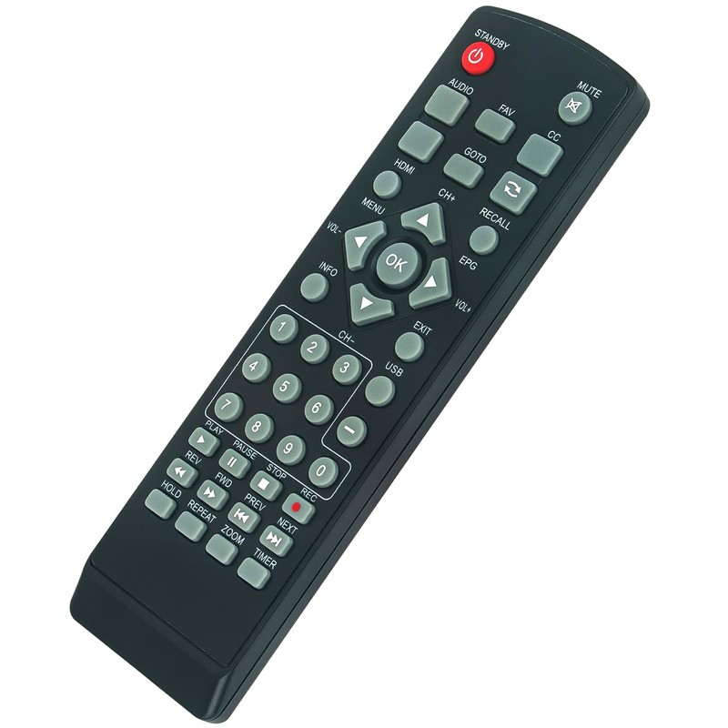 AT103B Replacement Remote Control Applicable for Ematic Digital TV Box