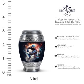 KARYLIZ Hockey Urn - Small Urns for Human Ashes Keepsake - Memorial Funeral Urns for Adult Female - Adult Cremation Urn for Ashes Male Dad 3 Inch 1 Pcs