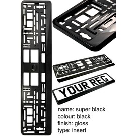 TAPORT® CAR REGISTRATION HOLDER FOR ANY CAR , VAN , TRUCK , TRAILER (SUPERBLACK)
