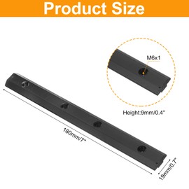 sourcing map 2pcs 40 Series Straight Line Connector 4 Inch with M6 Mounting Screws Corner Bracket for T/V Slot 4040 Series Carbon Steel Extrusion Profile, Black