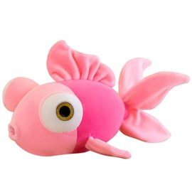 XiRiDa Pink Goldfish Stuffed Animal Simulation Fish Plush Toys Gift for Kids 13.7"