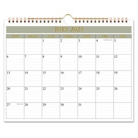 Calendar 2025-2026 - 18 Month Calendar from July 2025 - December 2026, 2025-2026 Wall Calendar Planner with 140gsm Thick Paper for Planning and Organizing for Home or Office, 8.5 x 11 Inches, Green