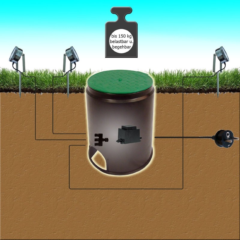 Valve box 200 x 235 mm, valve box, floor mounting