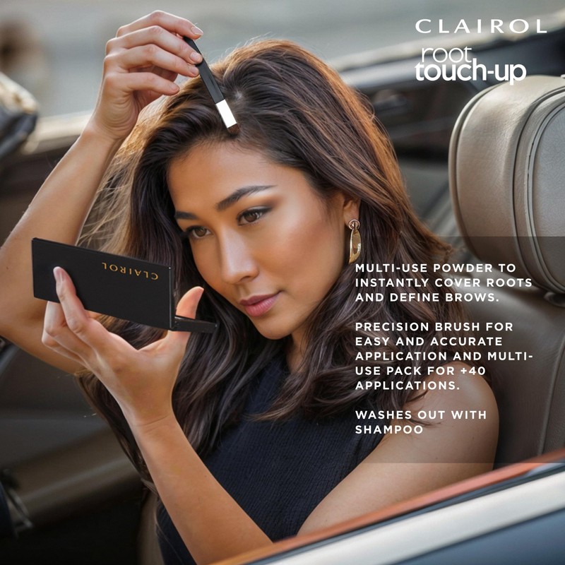 Clairol Root Touch-Up Temporary Concealing Powder, Black Hair Color, Pack