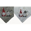 texpot Tablecloth 85 x 85 cm Light Grey Embroidery Gnome