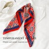 LumiSyne Women's Silk Scarf, Square Scarf, Solid, Retro Chain, Print,