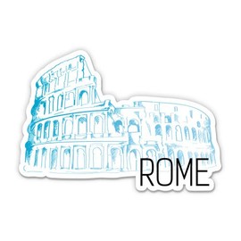 Rome Travel Coloseum - 3" Vinyl Sticker - for Car Laptop Water Bottle Phone - Waterproof Decal