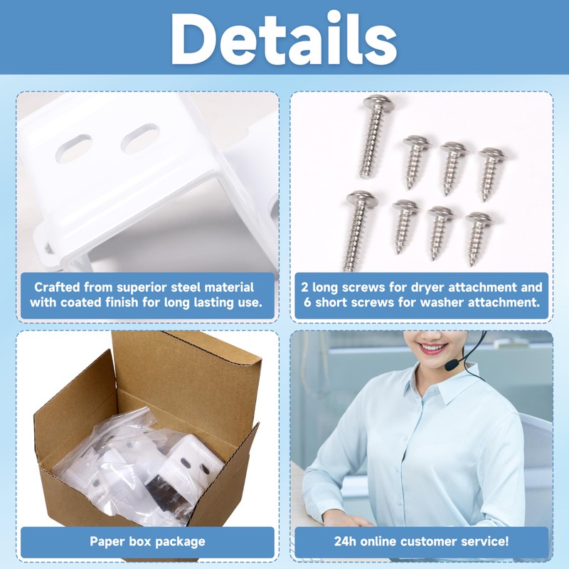 unrulysoul 24" Stack Bracket Kit for GE GFA24KITL 24 Inch