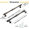 BEROSSA 10 Pack 6-1/4 Inch Oil Rubbed Bronze Cabinet Pulls