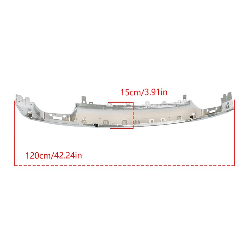 munirater Front Bumper Skid Plate Lower Valance Molding Trim Chrome