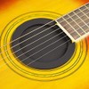 Acoustic Guitar Soundhole Cover 86mm Rubber Black