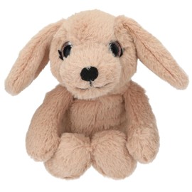 Depesche 13522 Snukis Cuddly Toy Dog in Light Brown with Pointed Ears, Approx. 18 cm Plush Toy