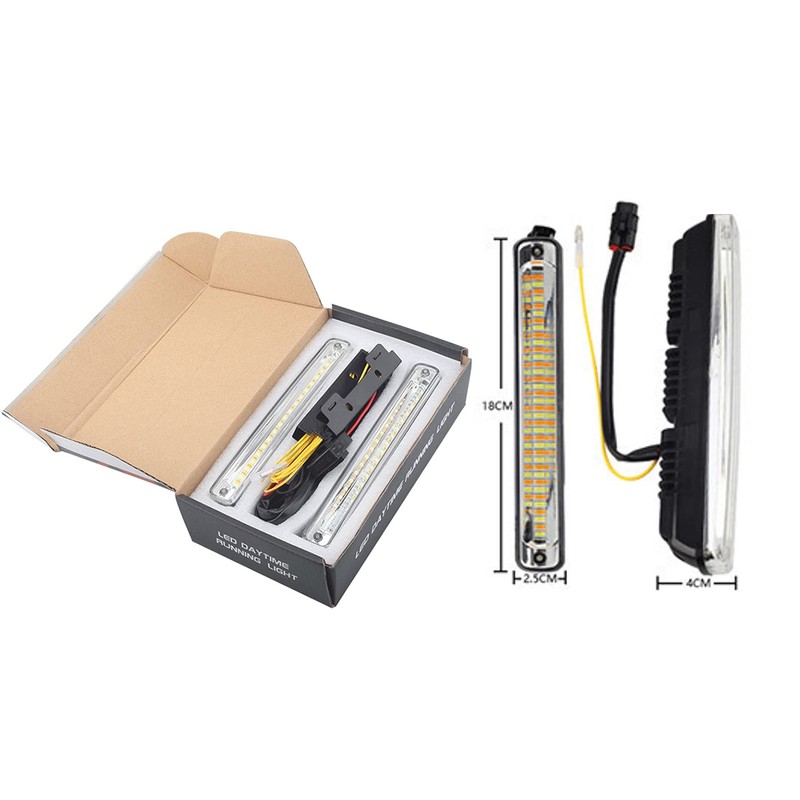 SakaSK Universal LED Daytime Running Light 12V 6000K 750LM Waterproof