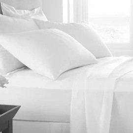 Vianney Sabanas Blancas 100% Algodon Matrimonial Cabos Lisas Vianney