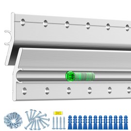 Heavy Picture and Mirror Hangers, French Cleat Hanger Heavy Duty with Hanging Hardware, Z Clips Flush Wall Mounting Brackets for Mirror, Headboard, Shelves & Cabinets - 50 Inch 2 Pairs 300 lbs