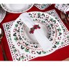 Harvey & Mason 4 Red Berry Napkin Rings Christmas Festive