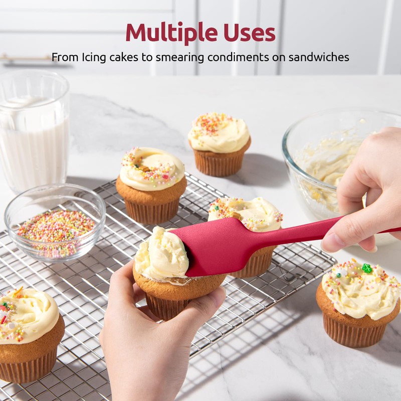U-Taste Silicone Spatula Set with 600 Degrees Fahrenheit Heat Resistant