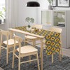 Farmhouse Sunflower Table Runner Flower Black White Checkered Background Art