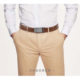 CHAOREN Leather Belts for Men - Ratchet Mens Belt Leather 1 3/8"(35mm) Adjustable, Cut to Fit