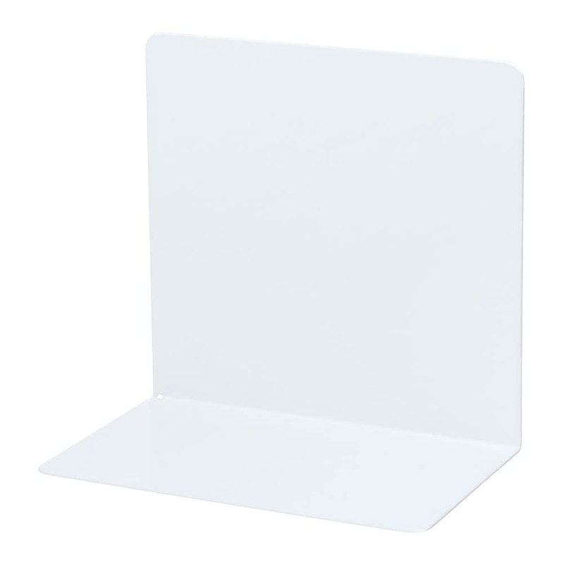 Sonic DA-7164-W Bookend with Magnet, L-Shape, Wide, 1 Sheet, White