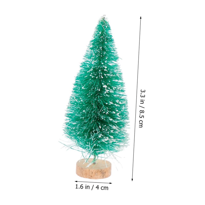 WOONEKY Realistic Mini Christmas Tree 12 Pcs Set Blue Green