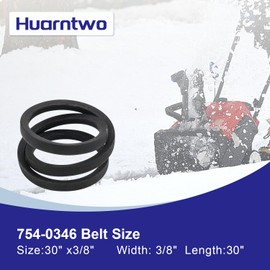 Huarntwo 954-0346 754-0346 Drive Belt for MTD Snowblowers