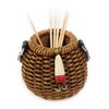 Rainbow Trading RA 3288 Fish Creel Basket Decorative Toothpick Holder