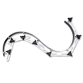 POWERTEC Flexible Curve Template Ruler 37", Wood Curve, Woodworking Profiling Strip, Template Tool Metal Steel, Durable Bendable Segmented Professional Contour with Knobs & Locking Mechanism - 71056