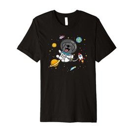 Funny Cartoon Kawaii Kids Boys Girls Space Black Lab Lover Premium T-Shirt