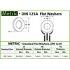 M8 - Qty 10 - Stainless Steel Flat Washers, Metric
