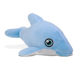 DolliBu Dolphin Eco-Friendly Stuffed Animal – Soft Huggable Dolphin, Adorable Playtime Dolphin Plush Toy, Cute Ocean Cuddle Gifts, Super Soft Plush Doll Animal Toy for Kids and Adults – 13.5 Inch