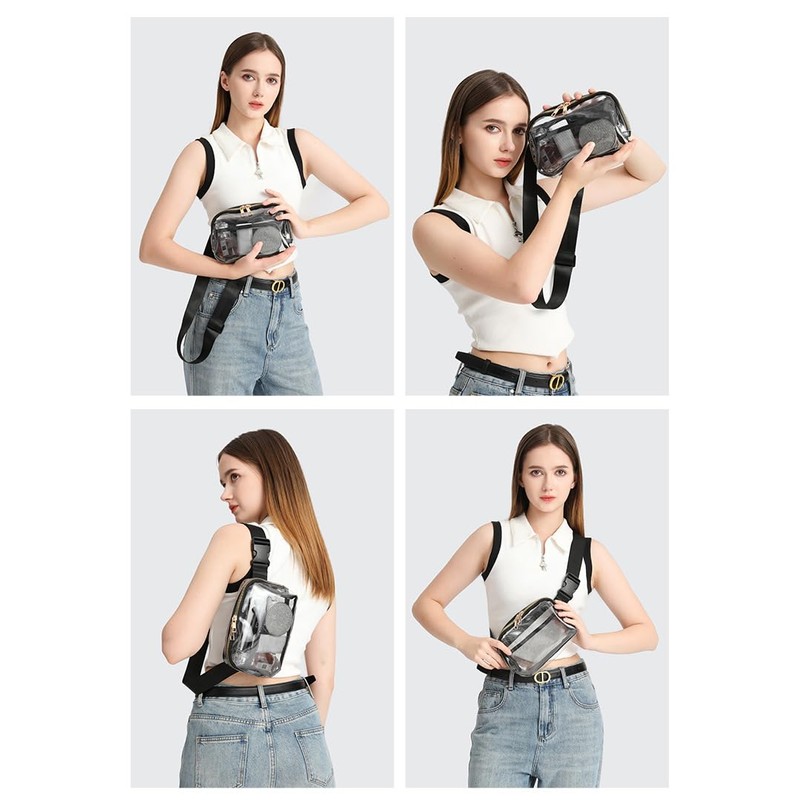Hiflyer Clear Fanny Pack Stadium Approved, Crossbody Belt Bag for