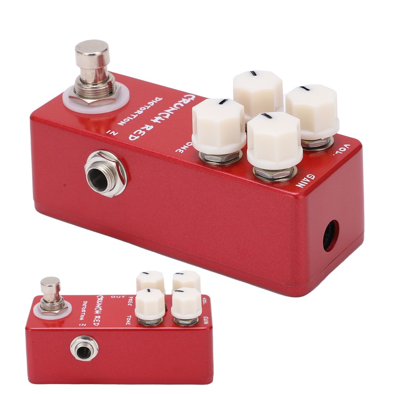 Distortion Effect Metal Shell Red True Bypass Foot Switch for