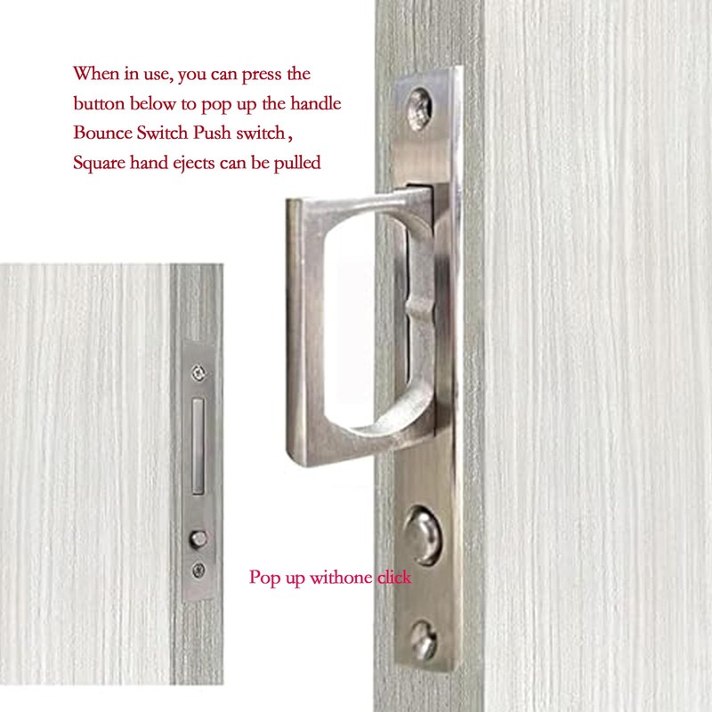 betensh Pocket Door Edge Pull Brushed Nickel Push Automatic Bounce