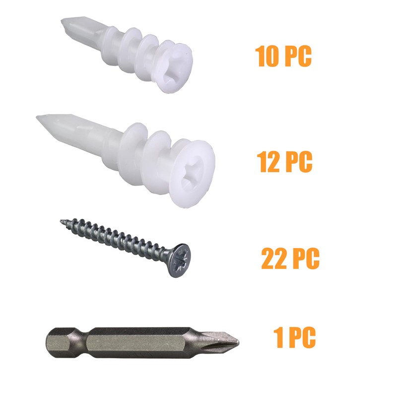WOWSUPM 45 pcs Self Drilling Drywall Anchors and Screws kit