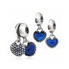 Hoobeads Mother Son Daughter Heart Pendant Charms Heart Love Mothers