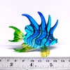 ZOOCRAFT Handcrafted Blue Glass Fish Figurine Exquisite Hand Blown Aquarium