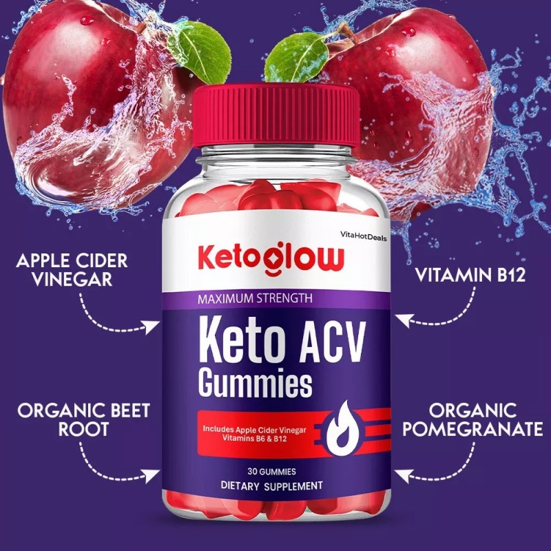 Keto Glow Keto ACV Gummies, Max Strength Supplement, KetoGlow Gummies