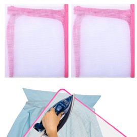 YQQYG Ironing Cloth 60 x 40 cm Mesh Ironing Cloth Ironing Cloth Ironing Cloth for Steam Irons Gloss Points (Heat Resistant up to 200 °C) Pack of 2