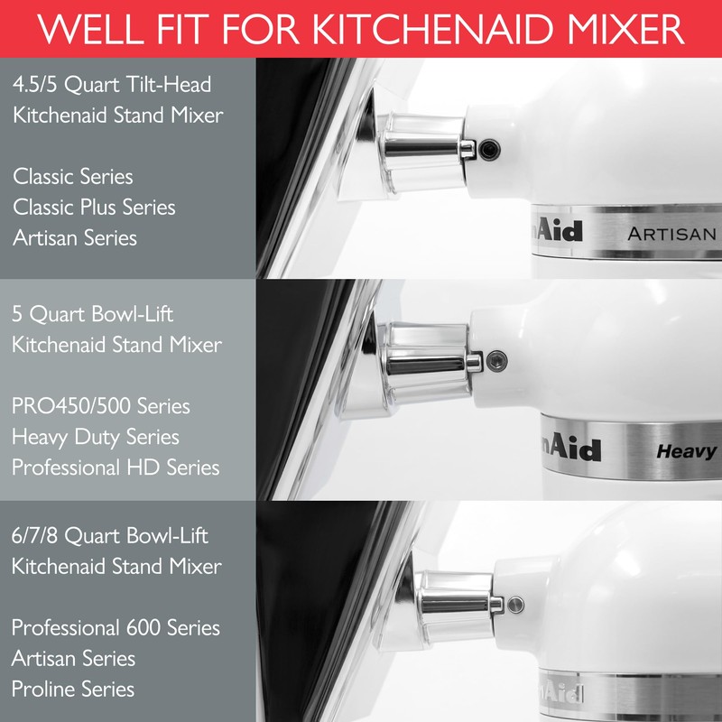 Wiselet Grain Mill Attachment for Kitchenaid Stand Mixer, 12 Gear