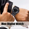 Men Digital Watch LED Backlight Multi Functional Water Resistant Watch