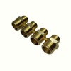 1/2" NPT Male to 3/8" NPT Male Brass Hex Nipple