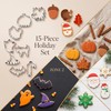 15 Pcs Thanksgiving Halloween Holiday Stainless Steel Cookie Cutters