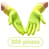 Guantes De Nitrilo Verde Uniseal Libres De Látex 200 Pzas