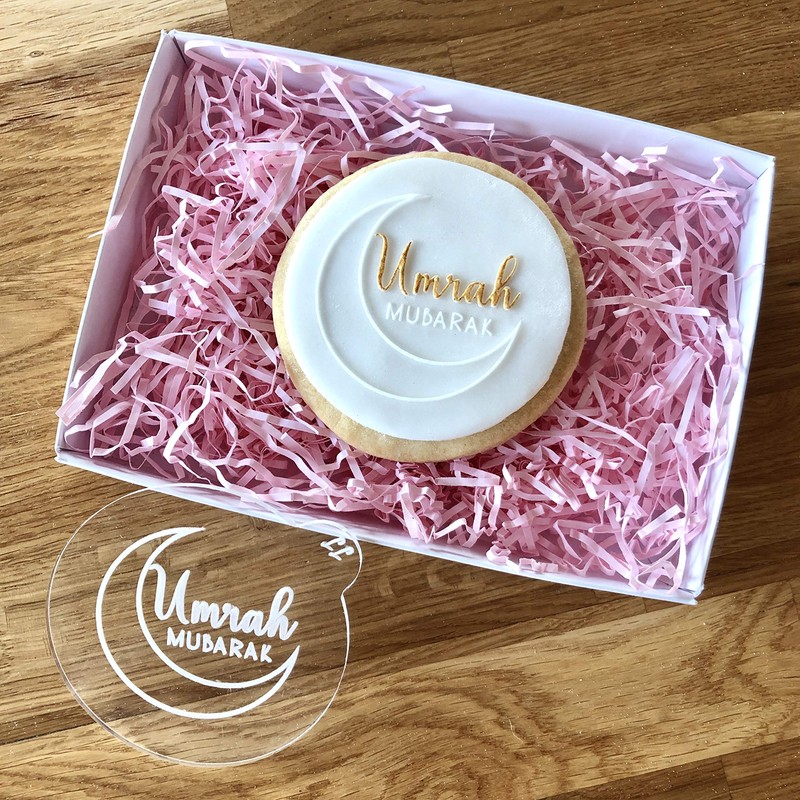 LissieLou Umrah Mubarak Cookie Embosser Ramadan Eid Celebrations Icing Fondant